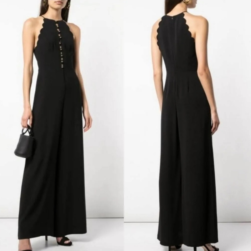 NWT Zimmerman Scallop top, wide leg Jumpsuit. Black. Size 8 (Zimmerman 3)